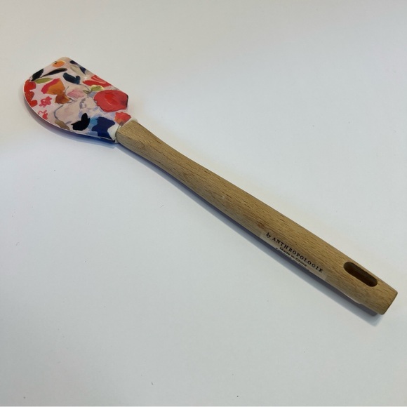 Anthropologie Luna Spatula Floral Wood Silicone Spatula - Picture 2 of 9